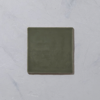 Bay Green Glazed Square Tile - Hyperion Tiles
