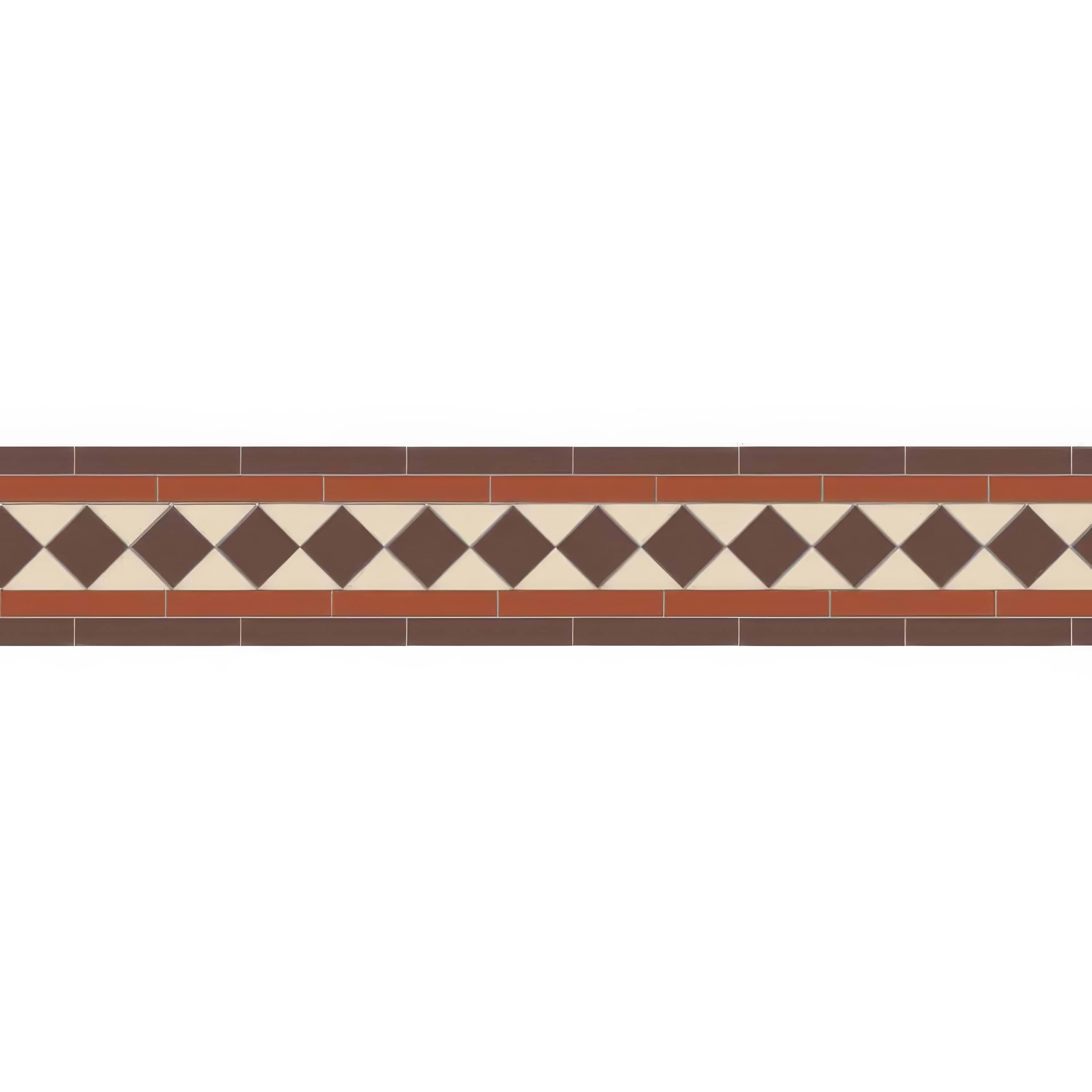 Bennett Brown, Red & White By Hyperion Tiles