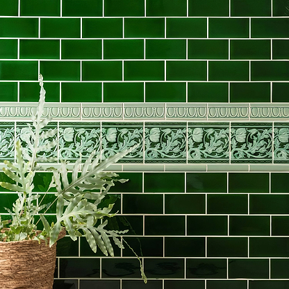Berkeley Jade Breeze on Victorian Green - Hyperion Tiles