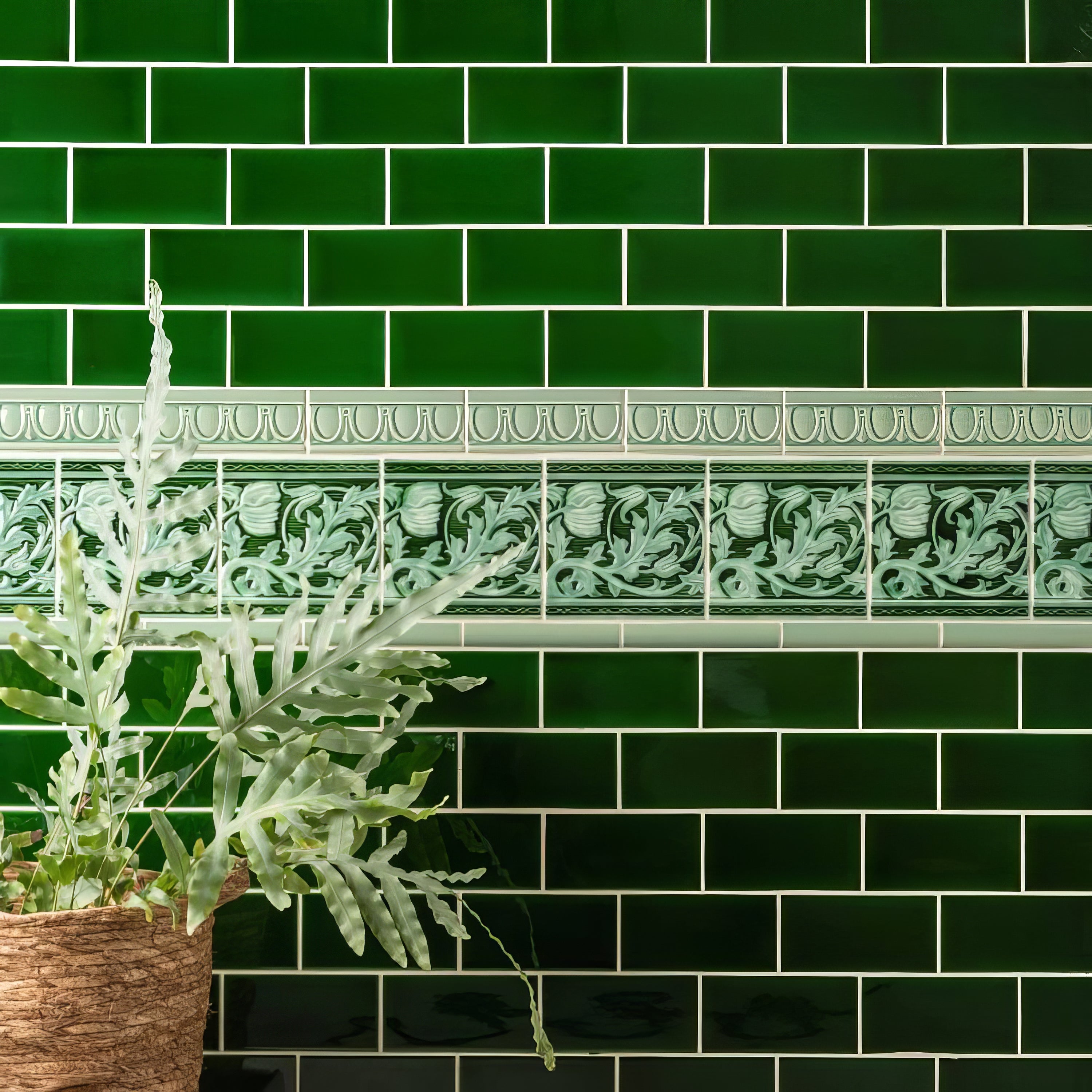 Berkeley Jade Breeze on Victorian Green - Hyperion Tiles