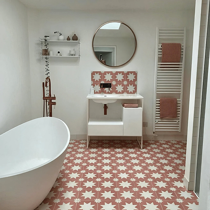 Bert and May Pink Pradena Porcelain - Hyperion Tiles
