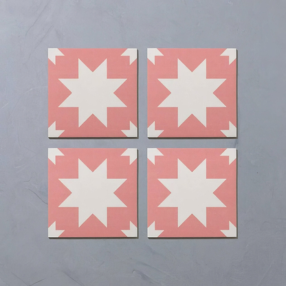 Bert and May Pink Pradena Porcelain - Hyperion Tiles