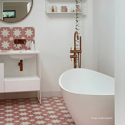 Bert and May Pink Pradena Porcelain - Hyperion Tiles