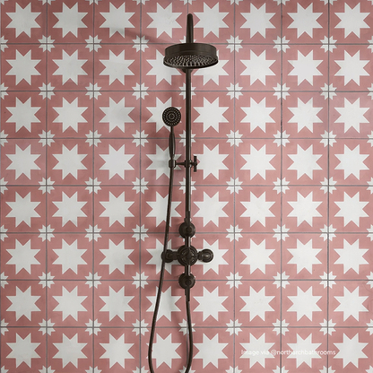 Bert and May Pink Pradena Porcelain - Hyperion Tiles
