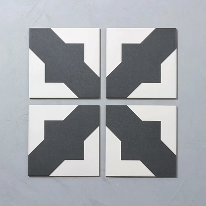 Bert & May Black Crosses Porcelain - Hyperion Tiles