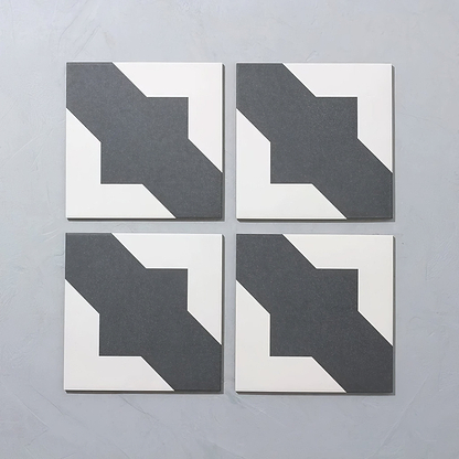 Bert & May Black Crosses Porcelain - Hyperion Tiles