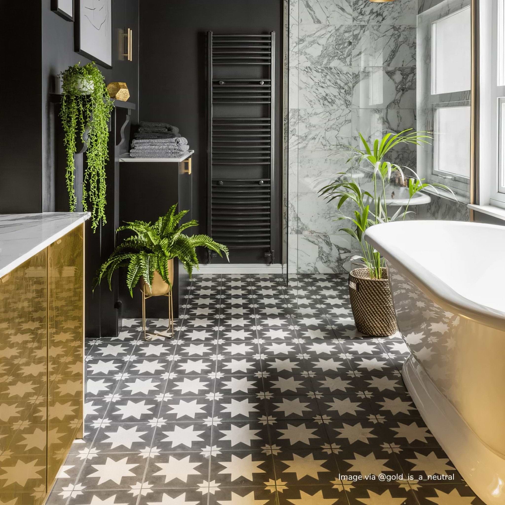 Bert & May Black Pradena Porcelain - Hyperion Tiles