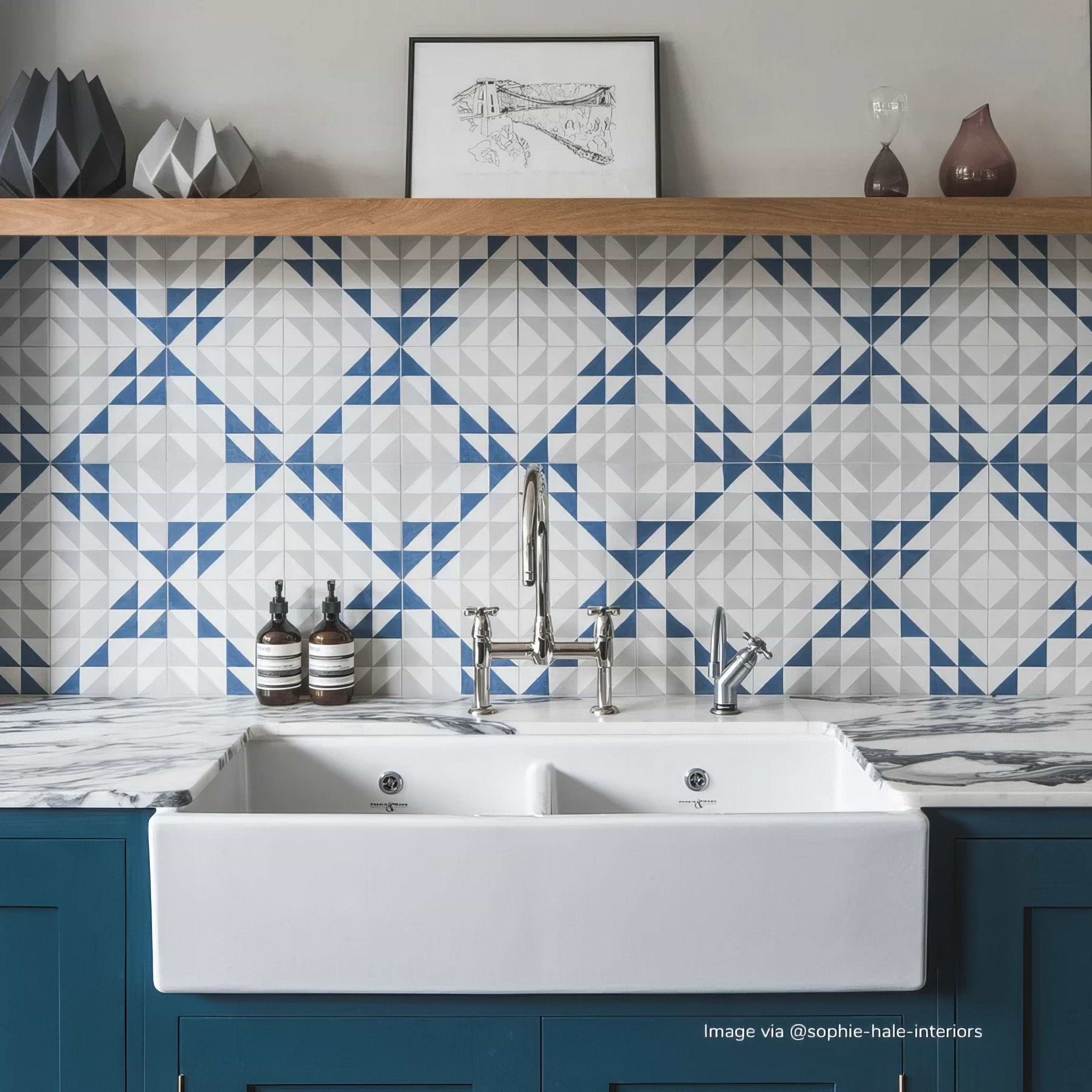 Bert & May Blue Majadas Porcelain - Hyperion Tiles