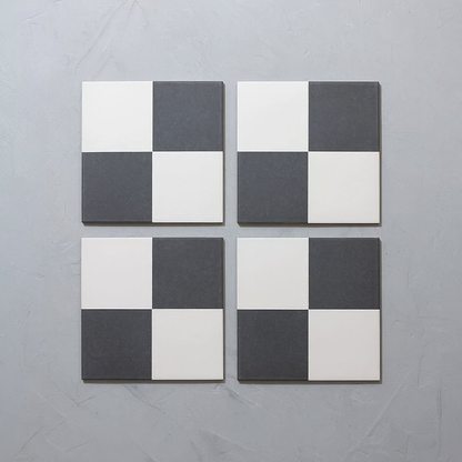 Bert & May Chequerboard Old Iron Porcelain - Hyperion Tiles