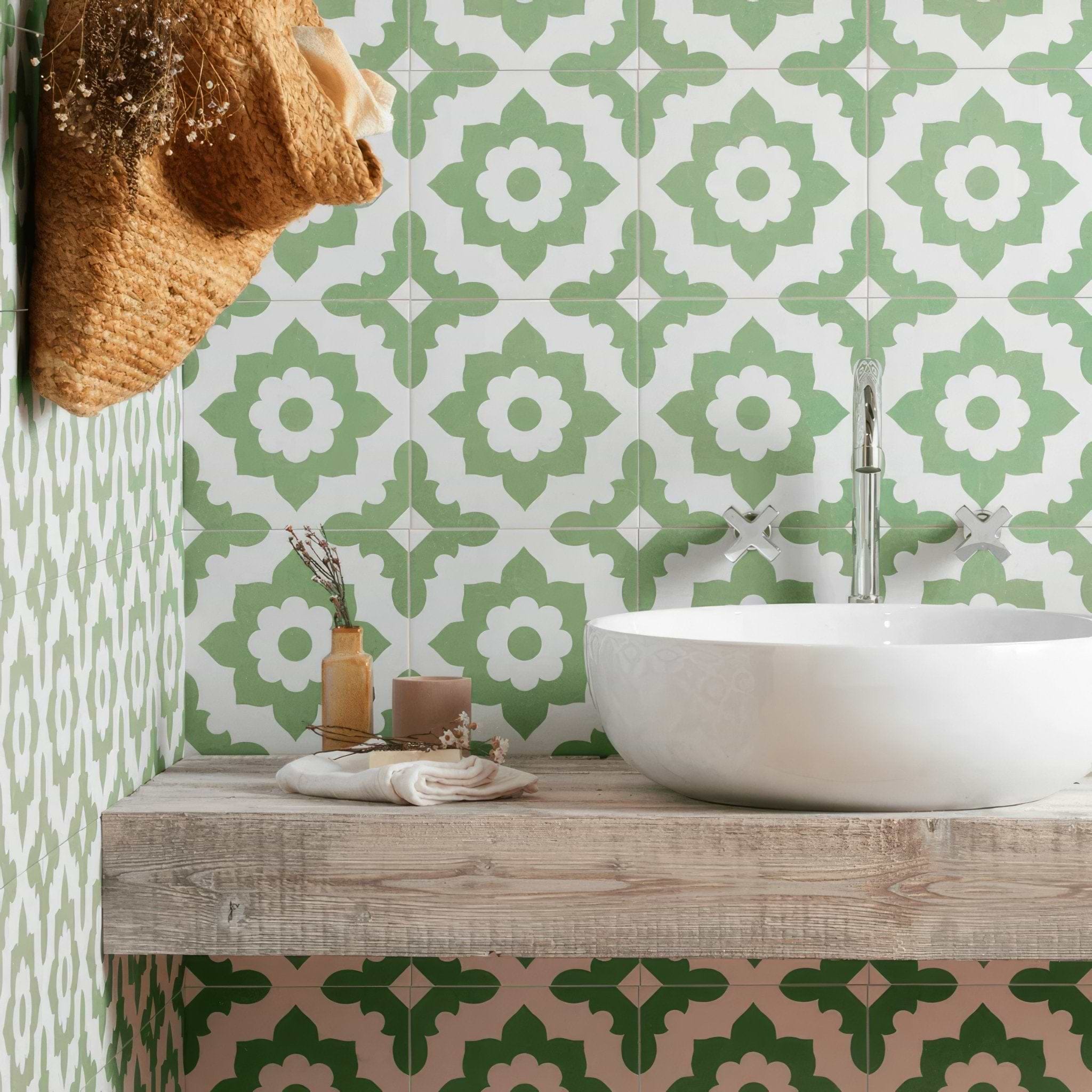 Bert & May Green Santona Porcelain - Hyperion Tiles