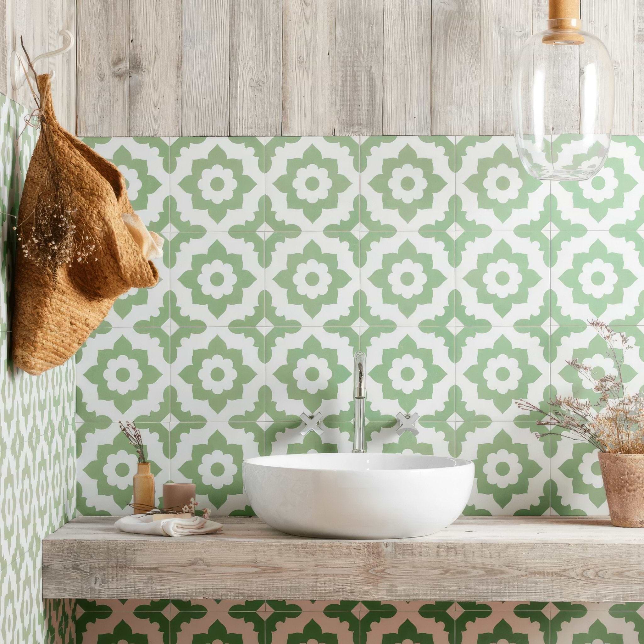 Bert & May Green Santona Porcelain - Hyperion Tiles