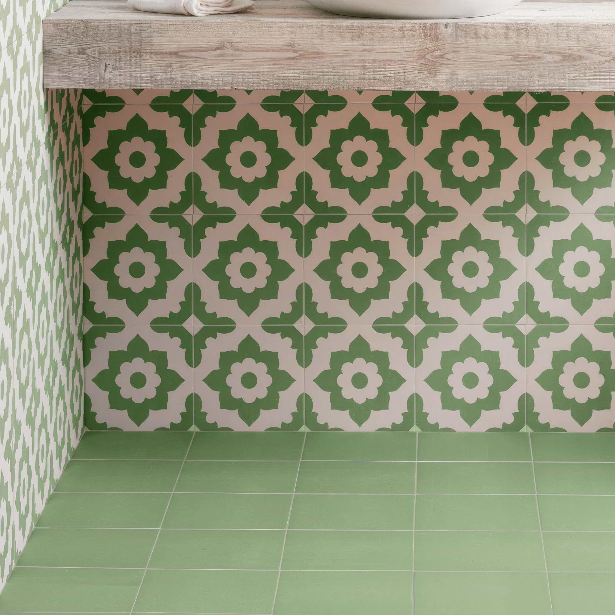 Bert & May Green Santona Porcelain - Hyperion Tiles