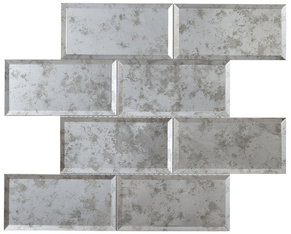 Bevel Antique Mirror Brick Mosaic - Hyperion Tiles