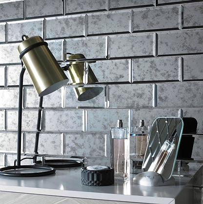 Bevel Antique Mirror Brick Mosaic - Hyperion Tiles