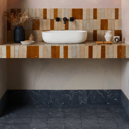 Black Marble Porcelain Tile - Hyperion Tiles
