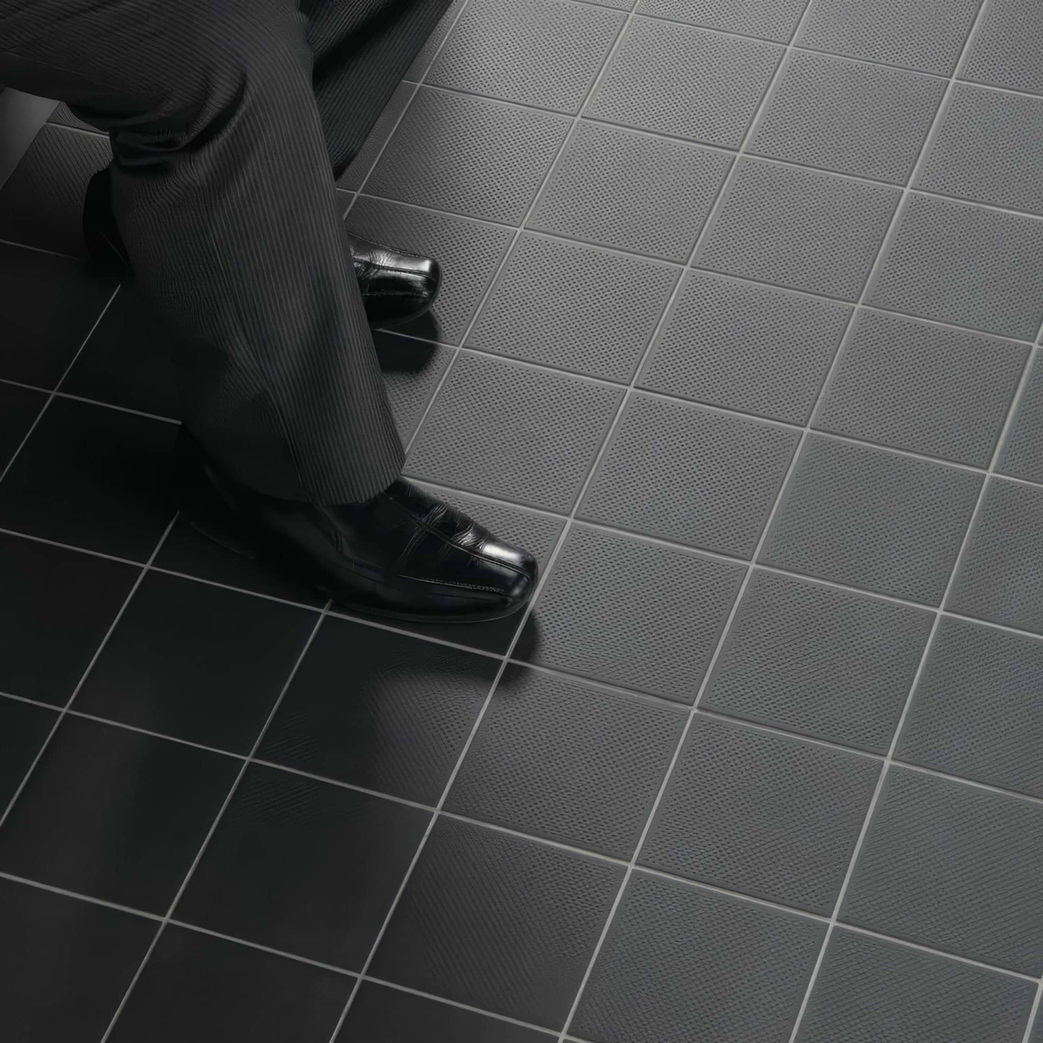 Black Pinhead Quarry Tile 148x148x9mm - Hyperion Tiles