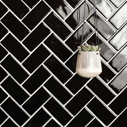 Black Half Tile | Hyperion Tiles