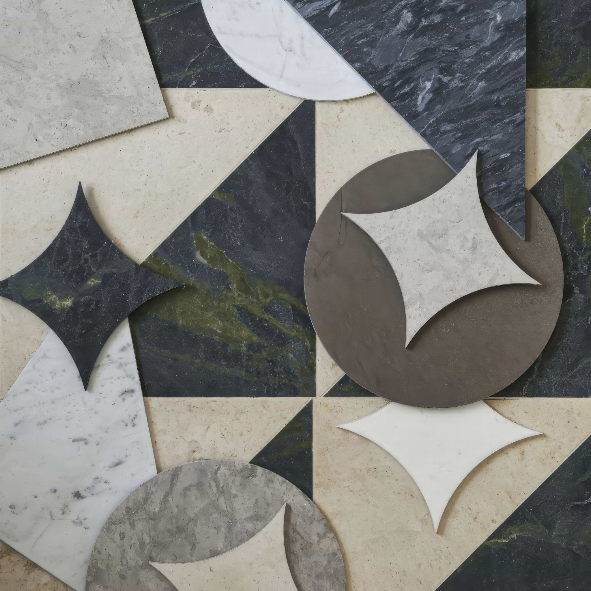 Blends Nero Circle - Hyperion Tiles