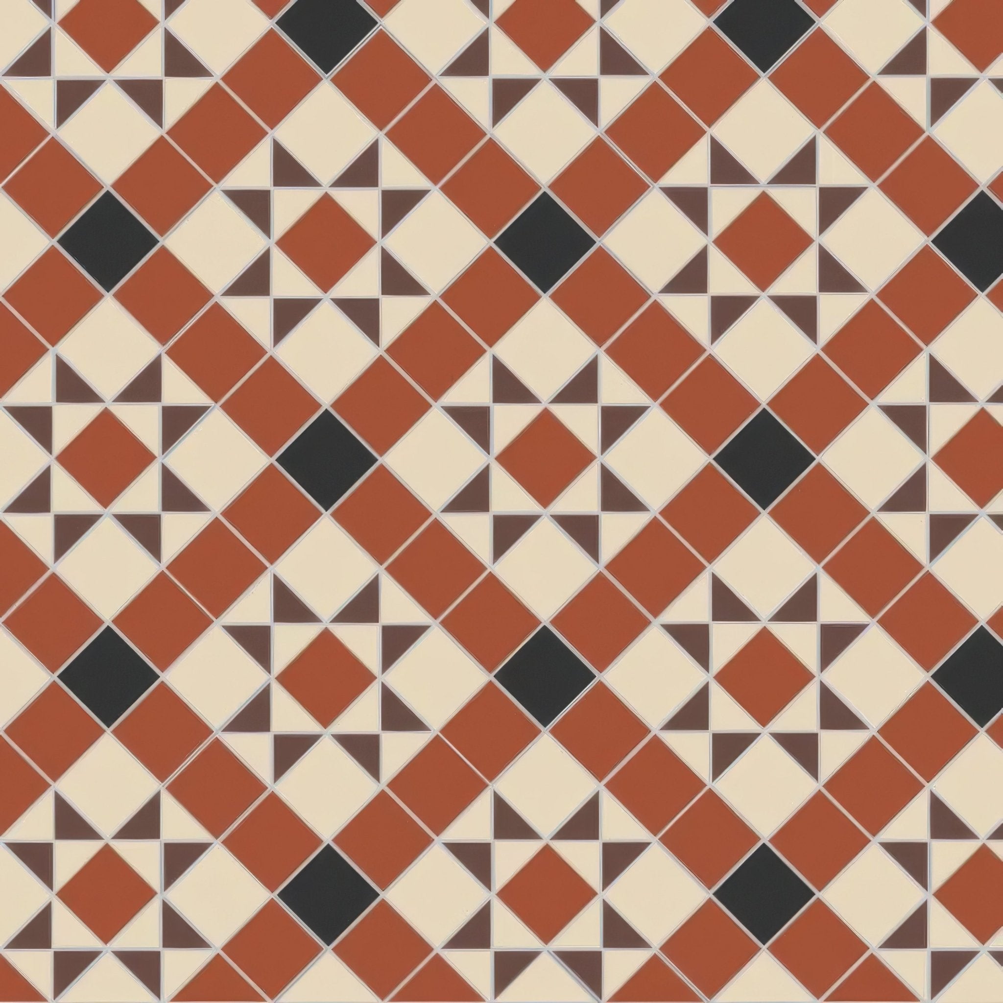 Blenheim Black, Brown, Red & White - Hyperion Tiles