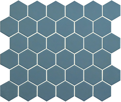 Blue/Grey Hexagon Slip Resistant - Hyperion Tiles