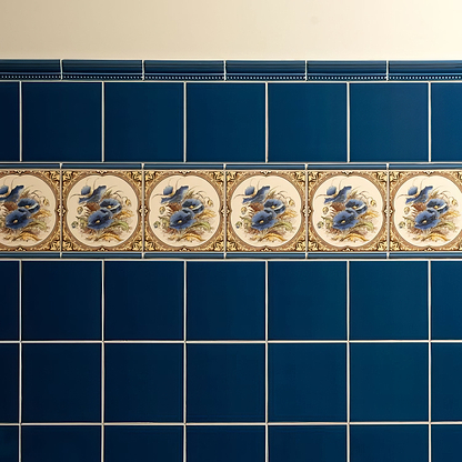 Windsor Blue Hogarth Moulding - Hyperion Tiles