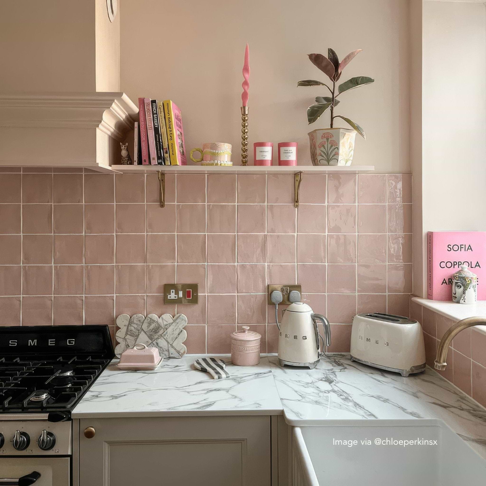 Blush Glazed Square Tile - Hyperion Tiles