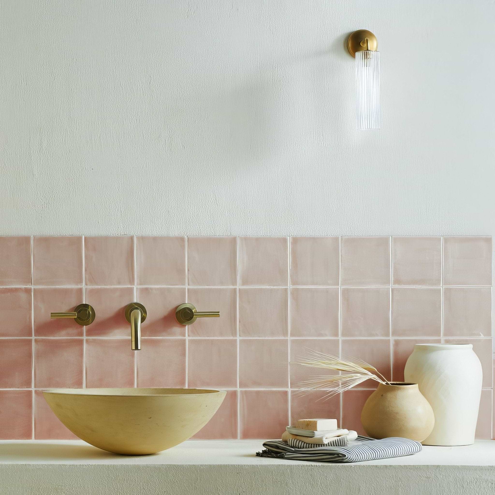 Blush Glazed Square Tile - Hyperion Tiles