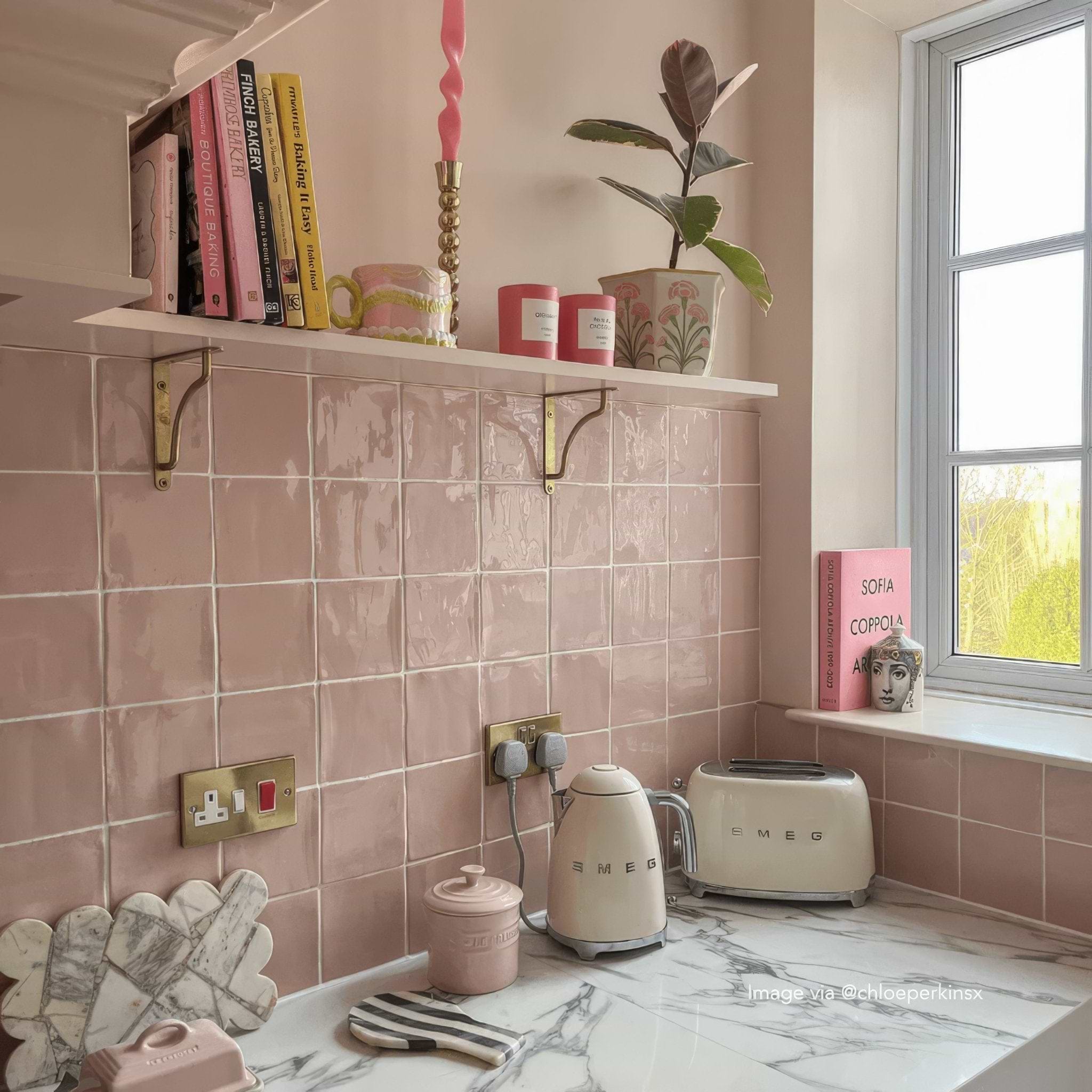 Blush Glazed Square Tile - Hyperion Tiles
