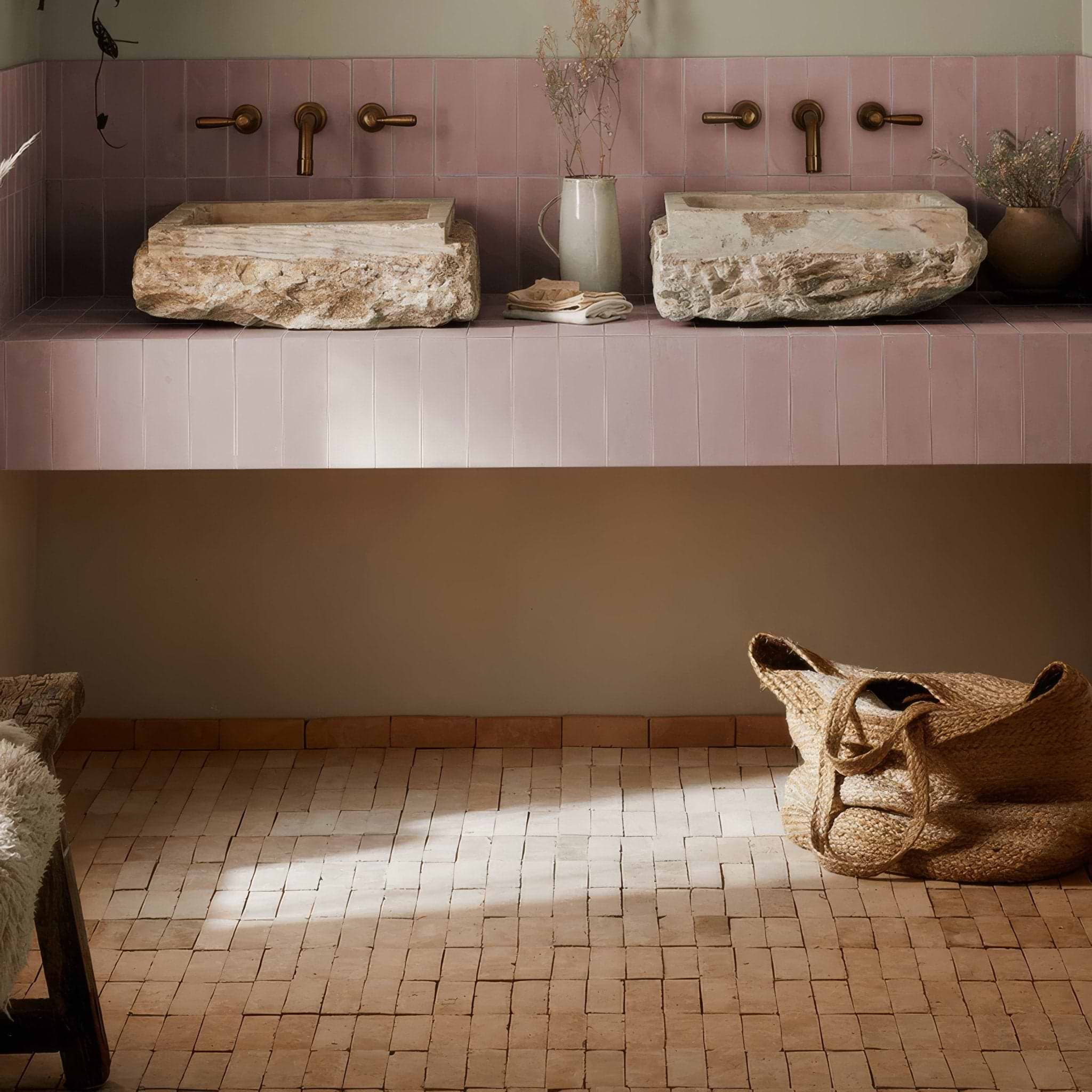 Blush Herringbone Tile - Hyperion Tiles