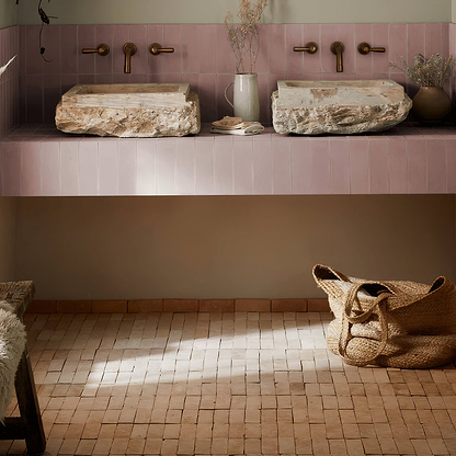 Blush Herringbone Tile - Hyperion Tiles