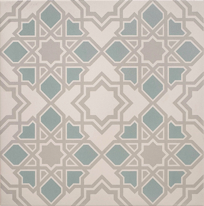 Bolero Teal on Chalk - Hyperion Tiles