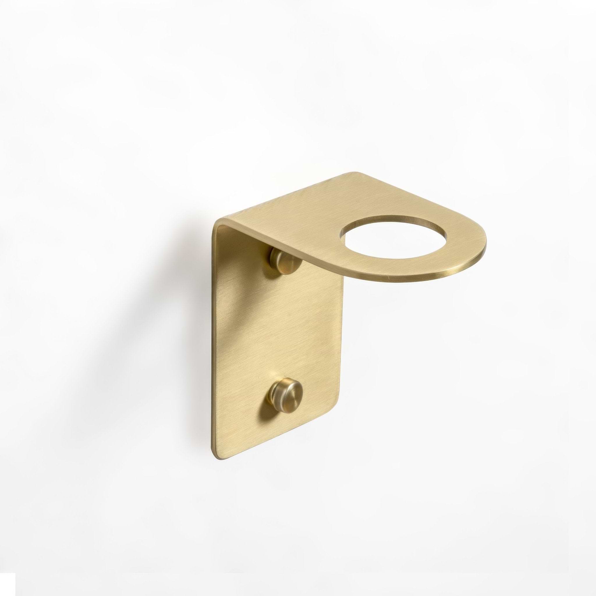 Bottle Holder 1 Hole Brushed Brass - Hyperion Tiles