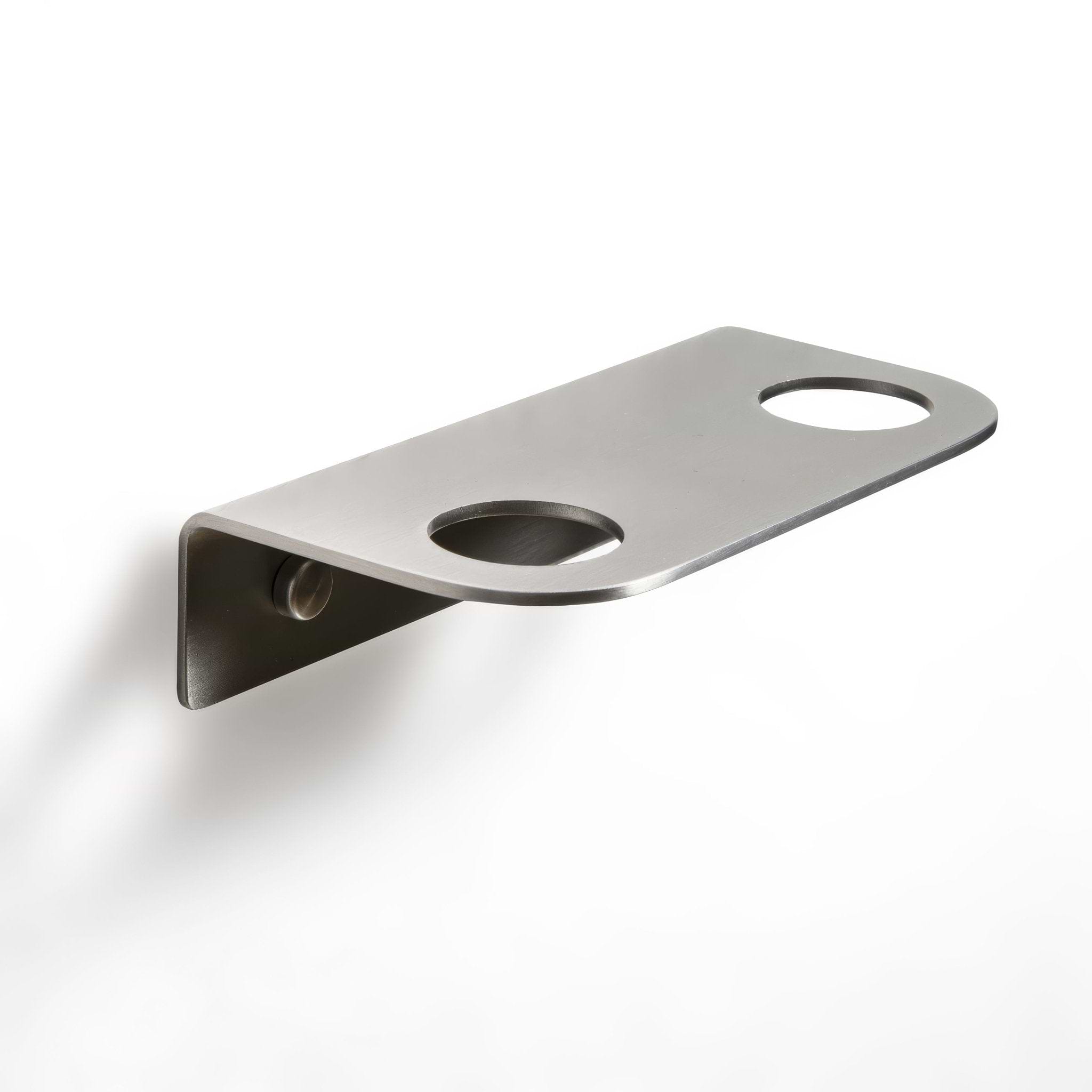 Bottle Holder 2 Hole Brushed Stainless Steel - Hyperion Tiles