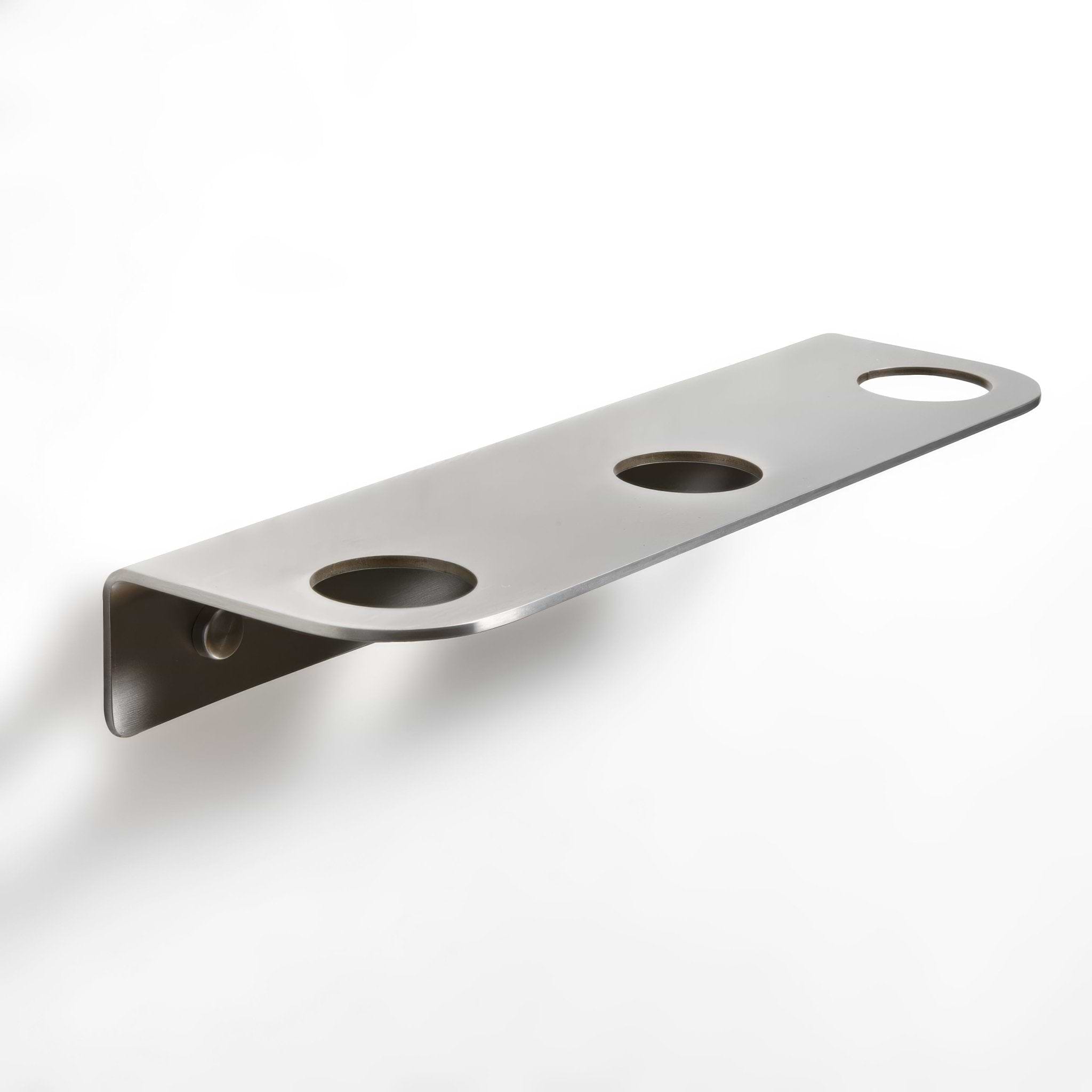 Bottle Holder 3 Hole Brushed Stainless Steel - Hyperion Tiles