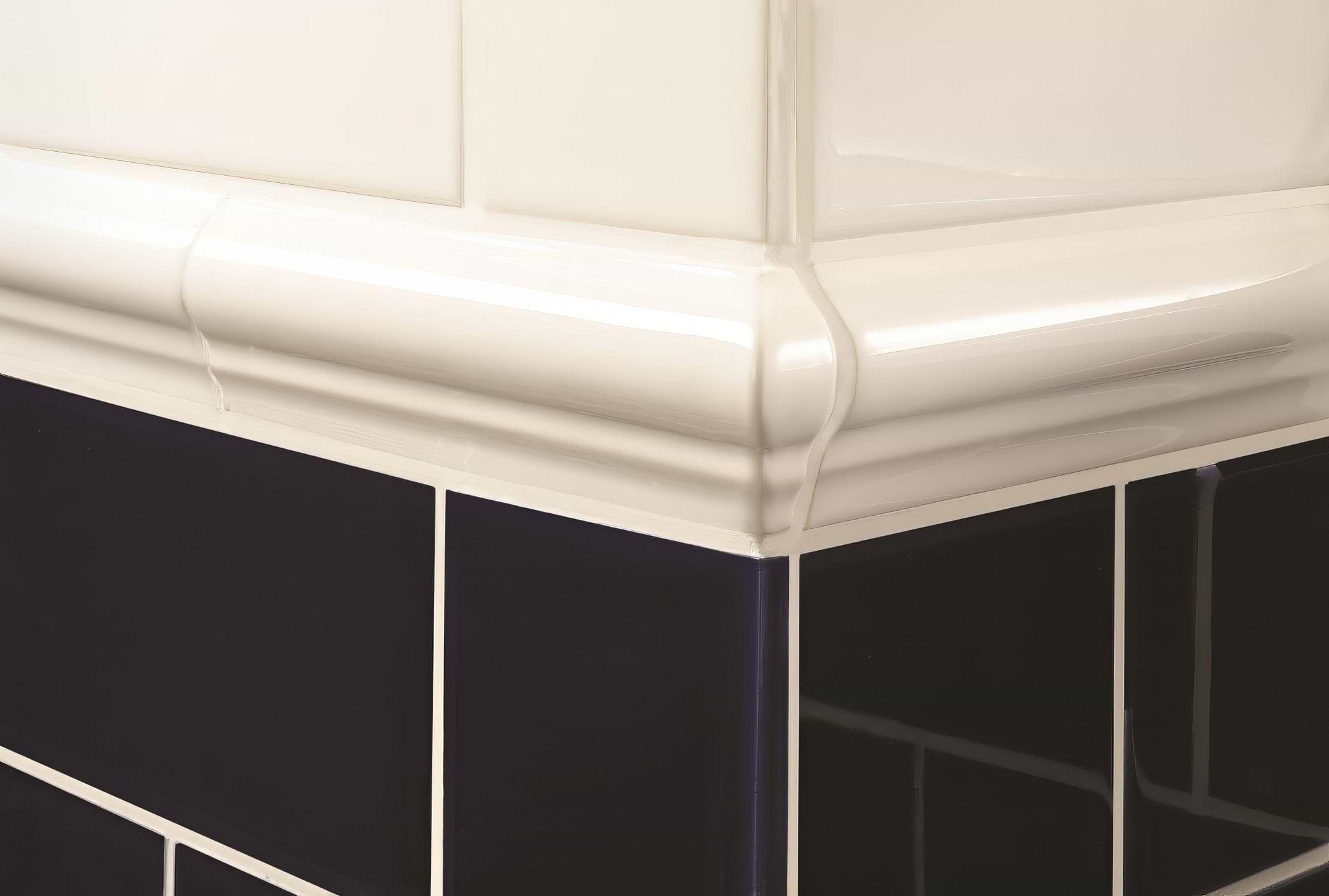 Brilliant White Albert Right External Corner - Hyperion Tiles