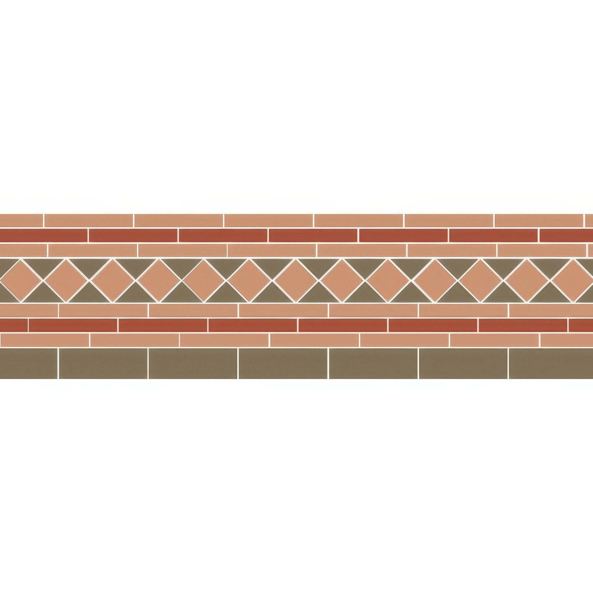 Bronte Red Green and Buff - Hyperion Tiles