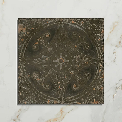 Brooklyn Embossed Ceramic Pewter - Hyperion Tiles