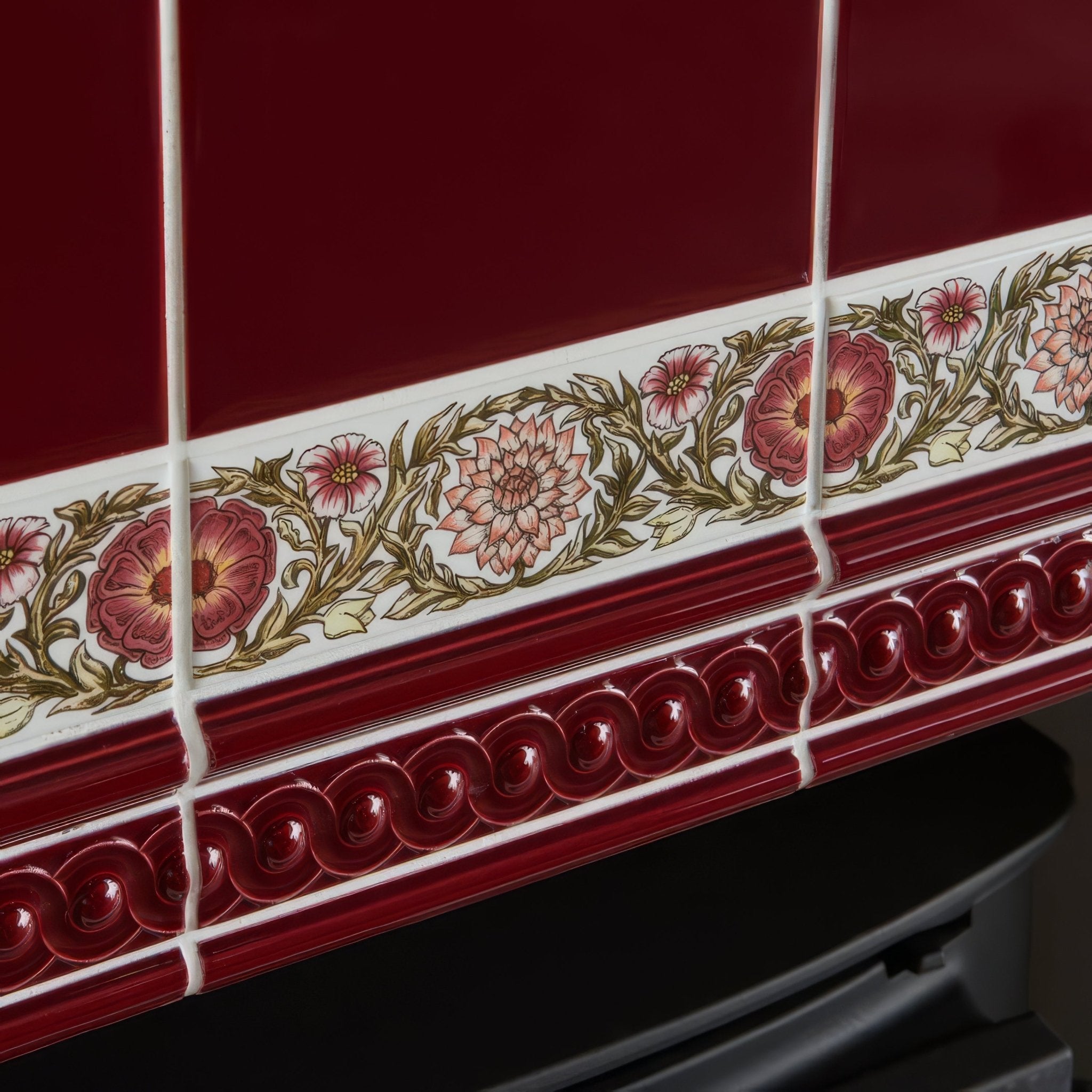 Burgundy Astragal Moulding - Hyperion Tiles