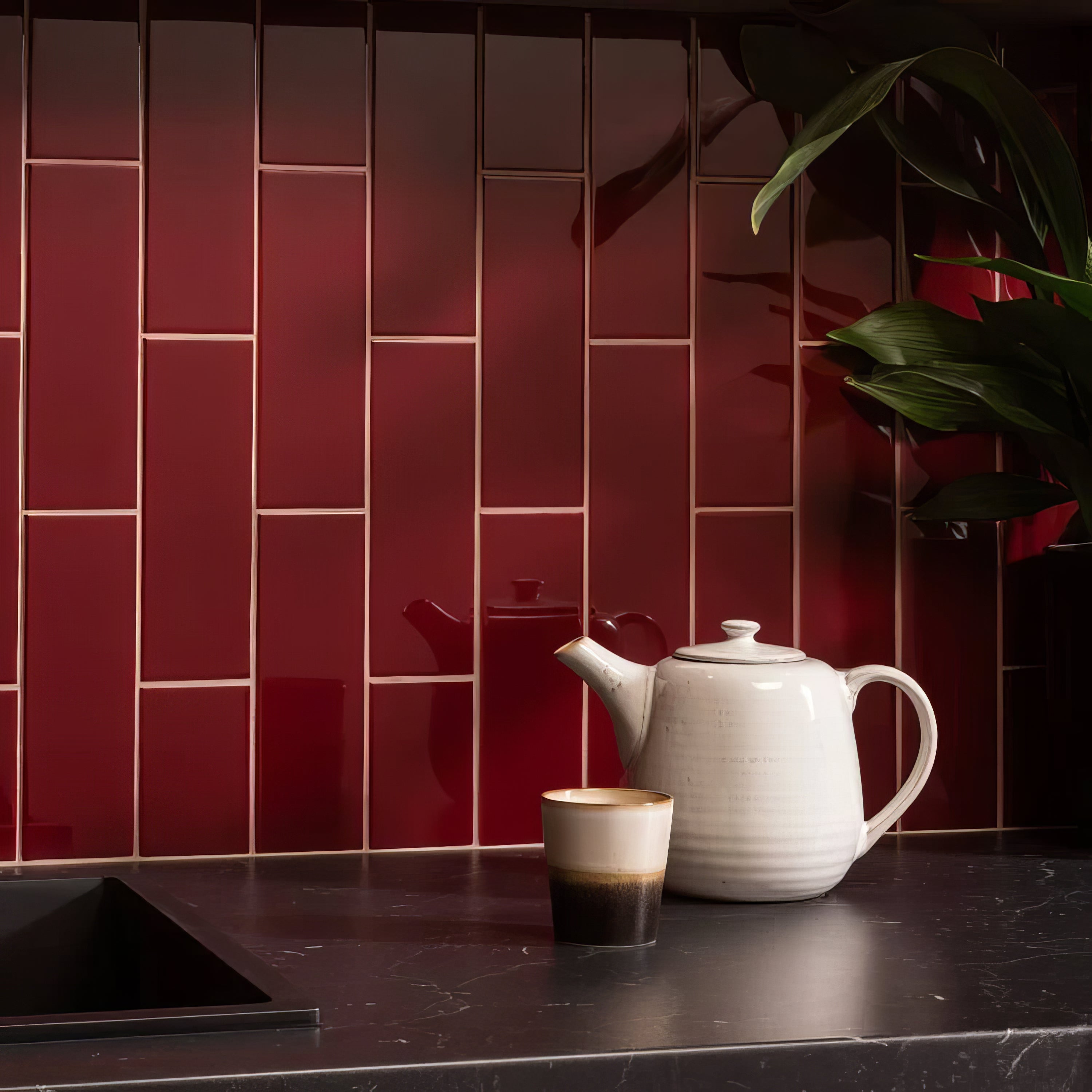 Burgundy Large Brick - Hyperion Tiles