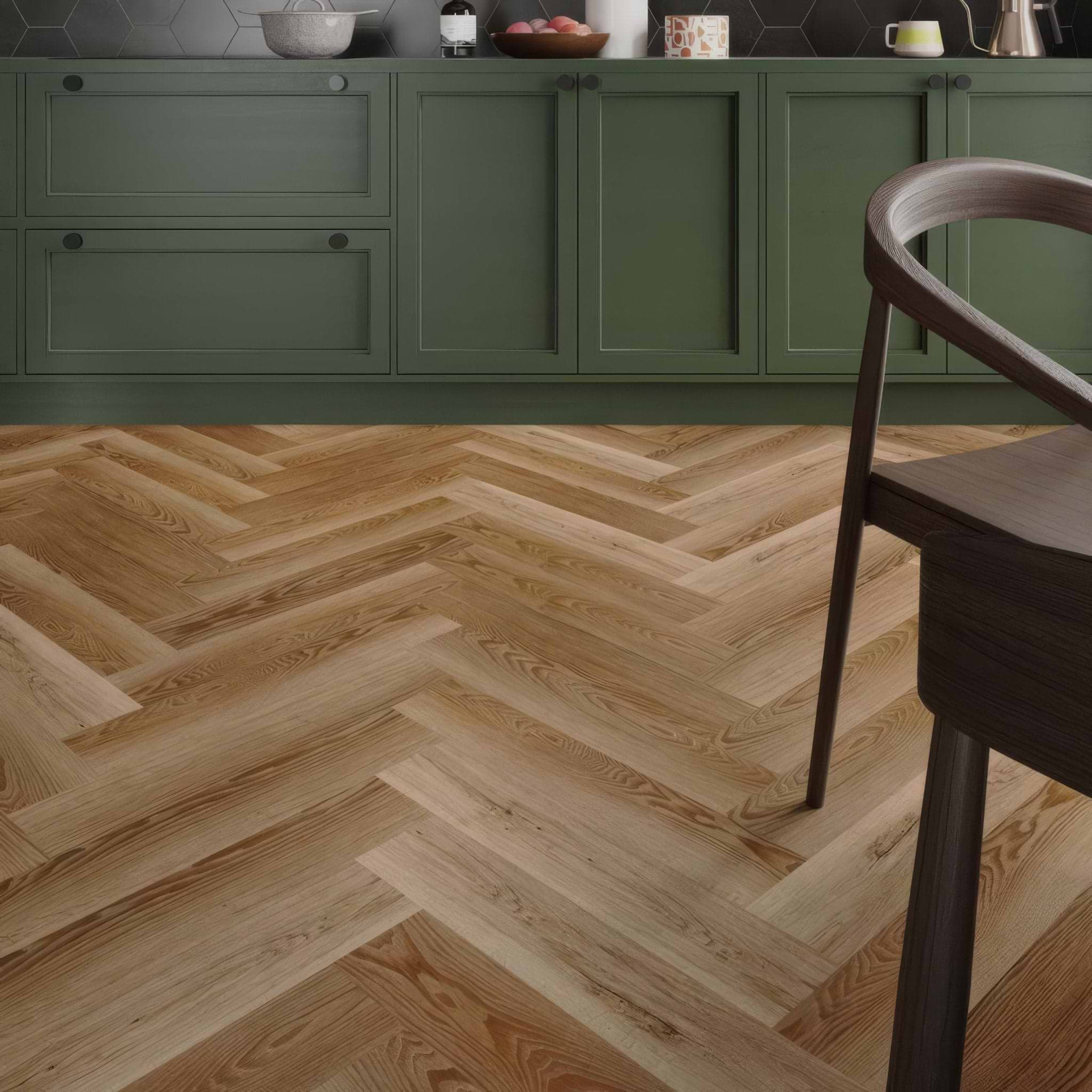 Burnham Golden Oak Herringbone - Hyperion Tiles
