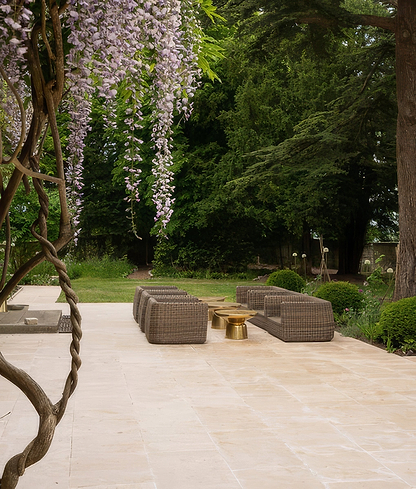 Buscot Limestone Paving Tumbled & Etched Finish By Hyperion Tiles