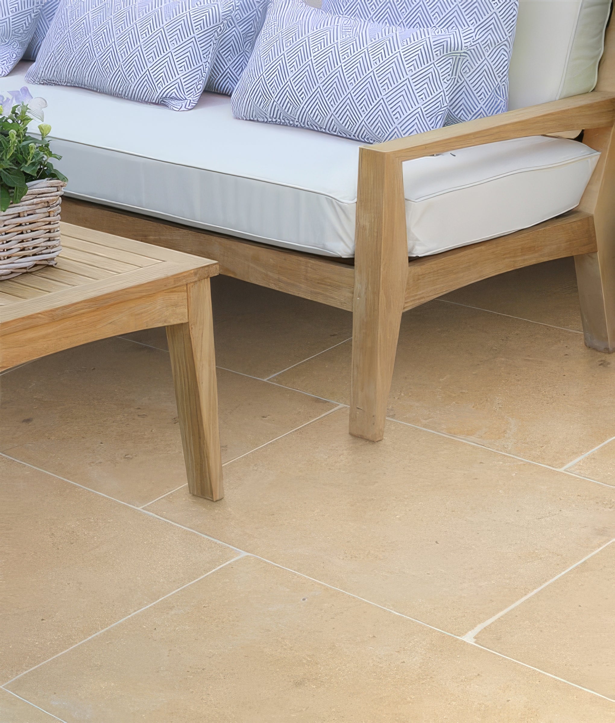 Buscot Limestone Paving Tumbled & Etched Finish By Hyperion Tiles