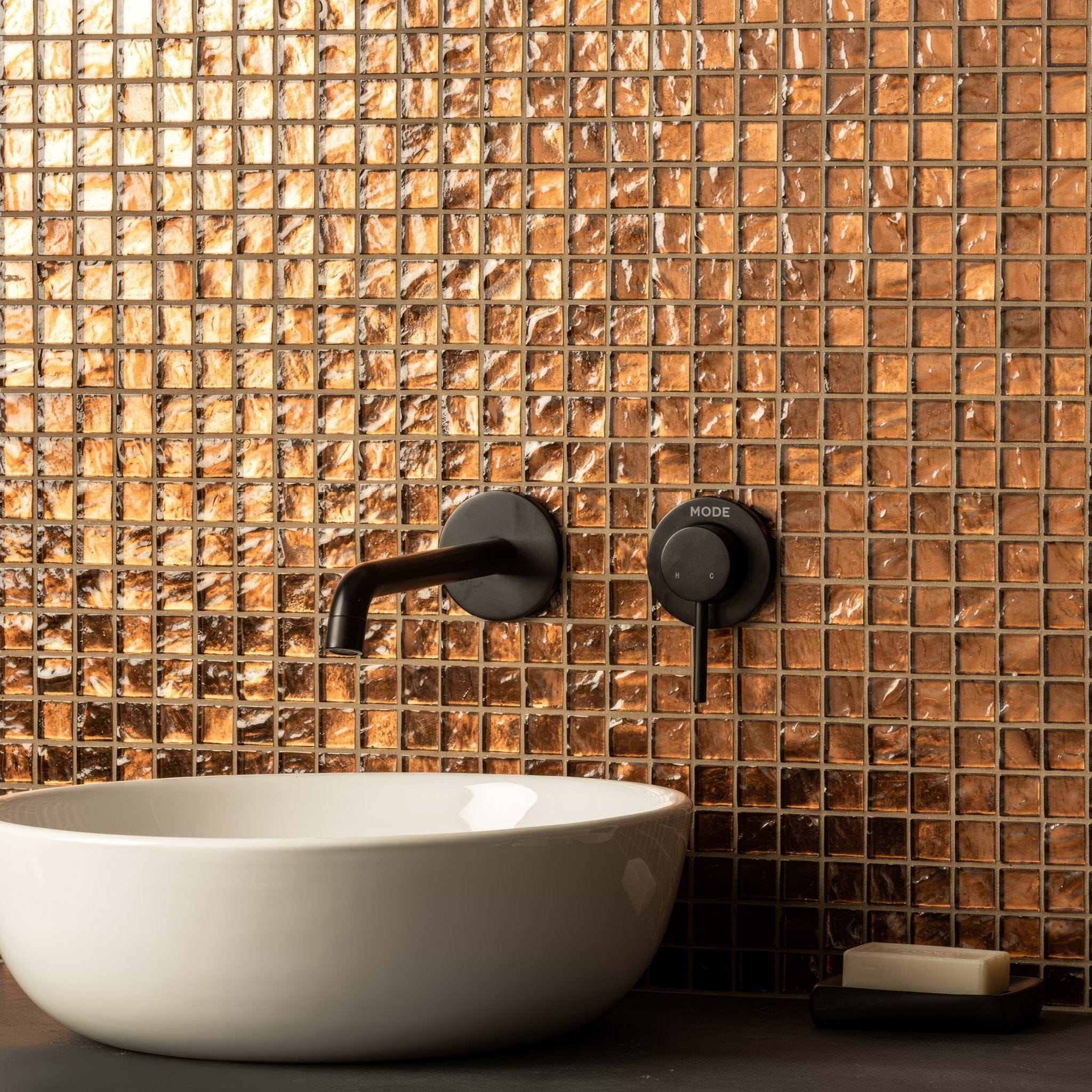 Byzantium Bronze Glass Mosaic - Hyperion Tiles