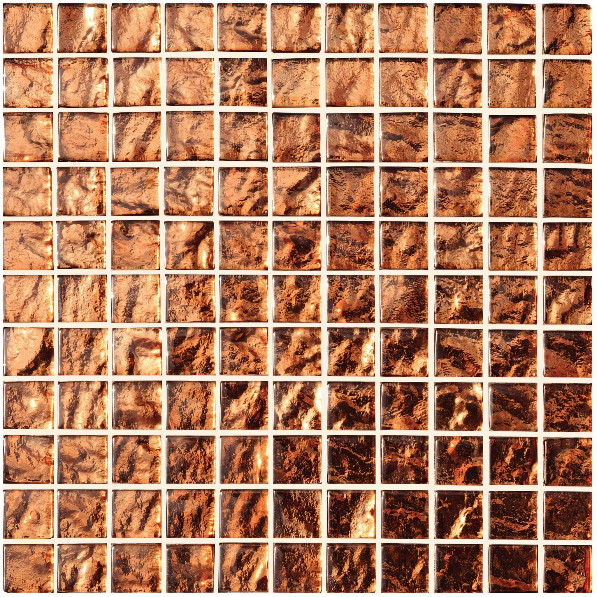 Byzantium Copper Glass Mosaic - Hyperion Tiles