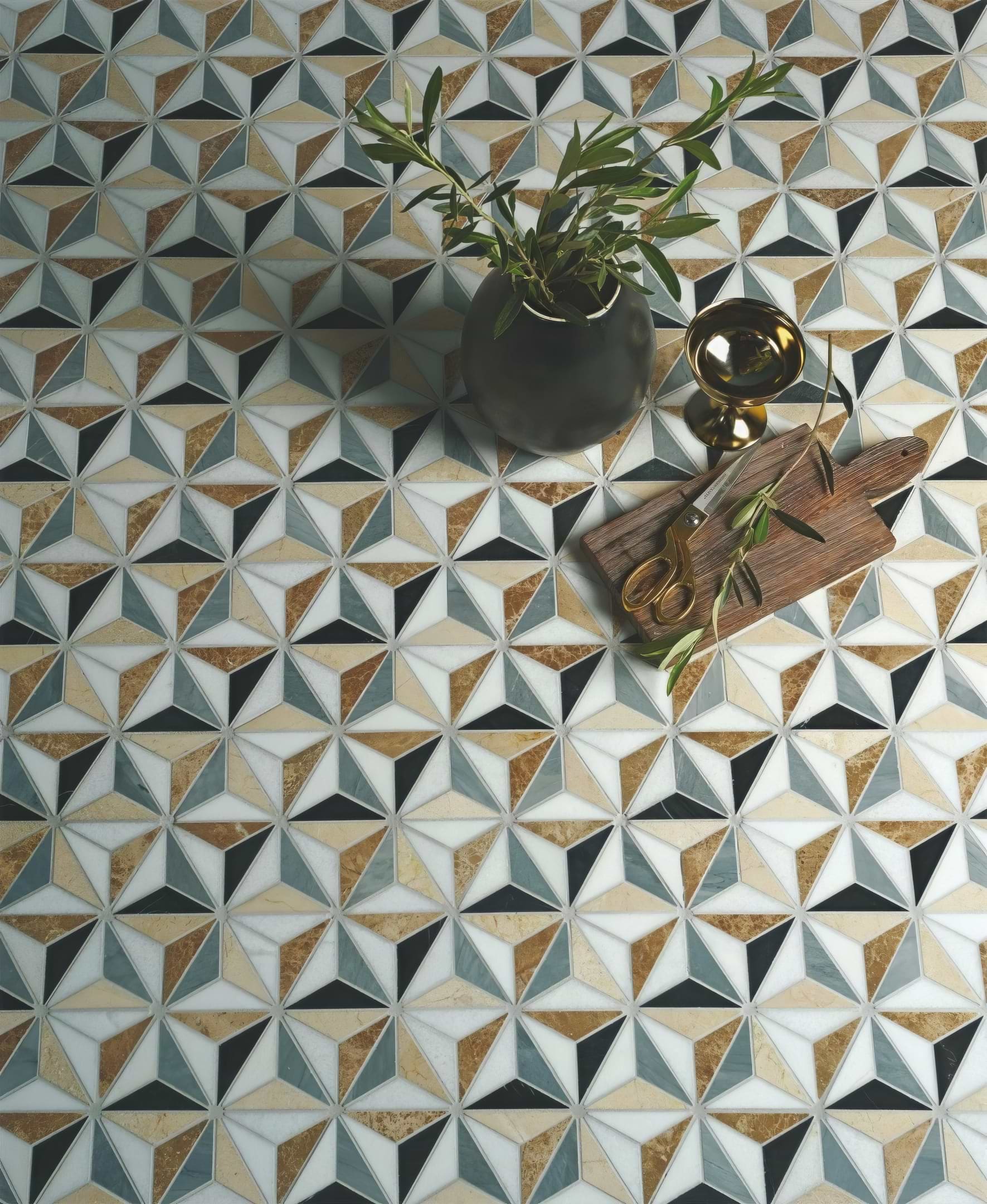 Istanbul Marble Mosaic - Hyperion Tiles
