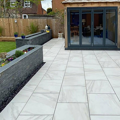 Calacatta Gold Matt Porcelain Paving - Hyperion Tiles
