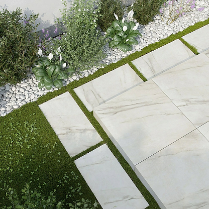 Calacatta Gold Matt Porcelain Paving - Hyperion Tiles