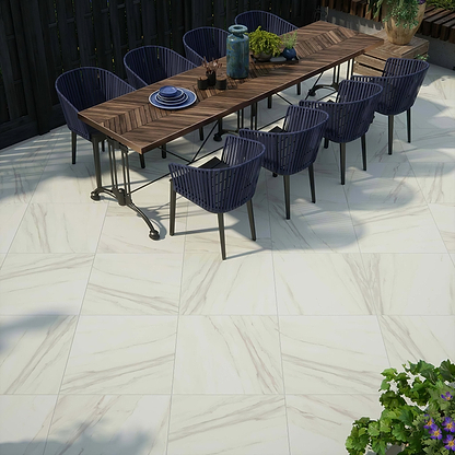 Calacatta Gold Matt Porcelain Paving - Hyperion Tiles