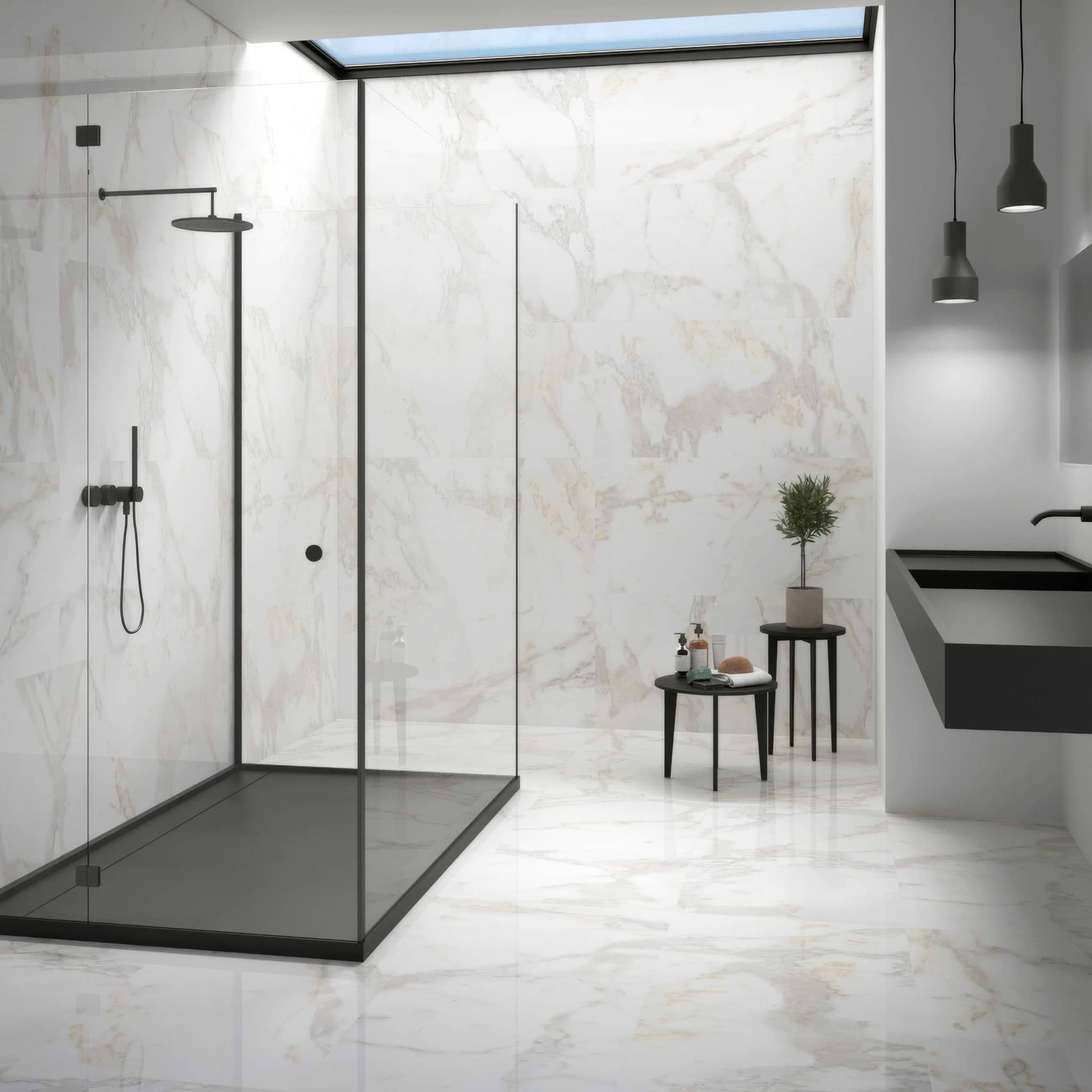 Calacatta Gold Polished Porcelain Tiles - Hyperion Tiles