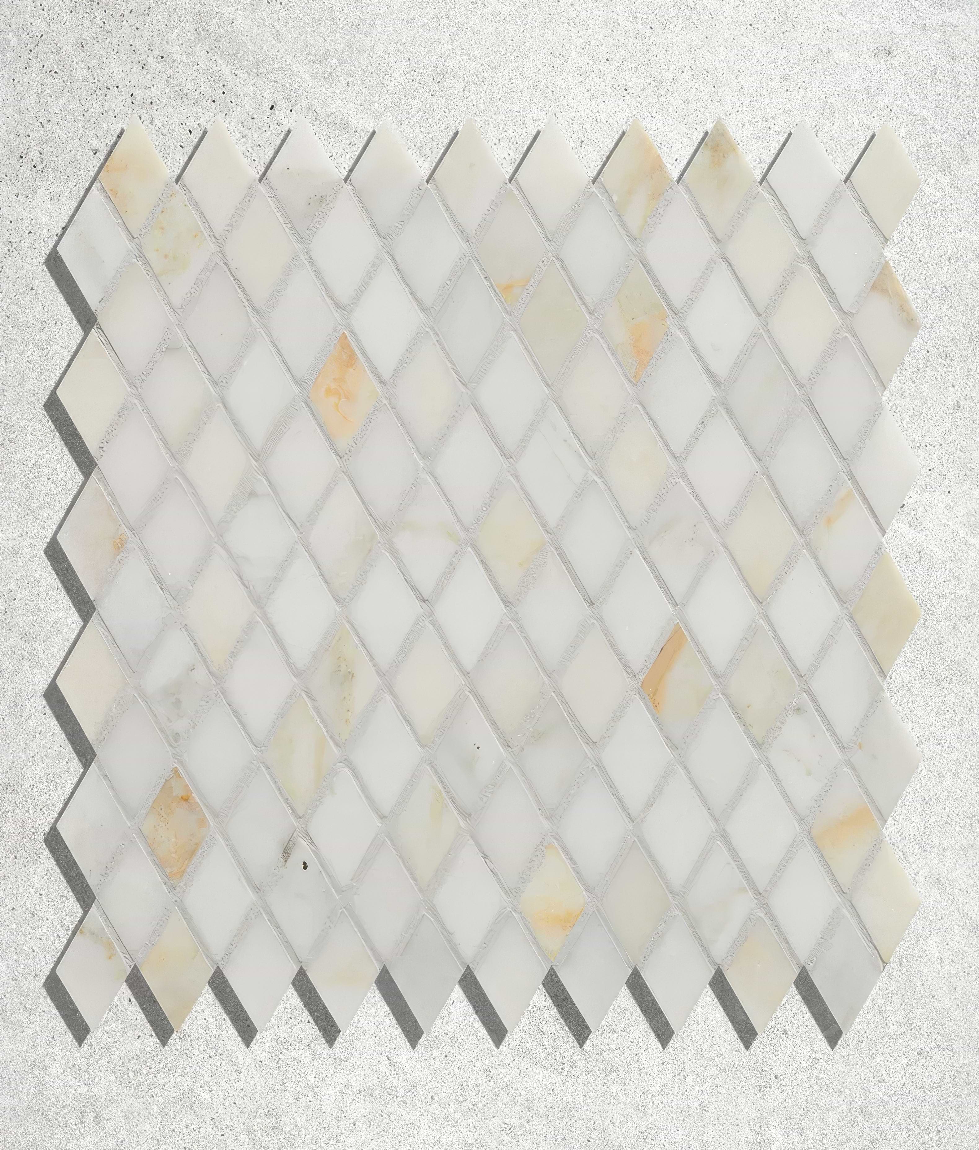 Palazzo Oro Marble Diamond Mosaic - Hyperion Tiles